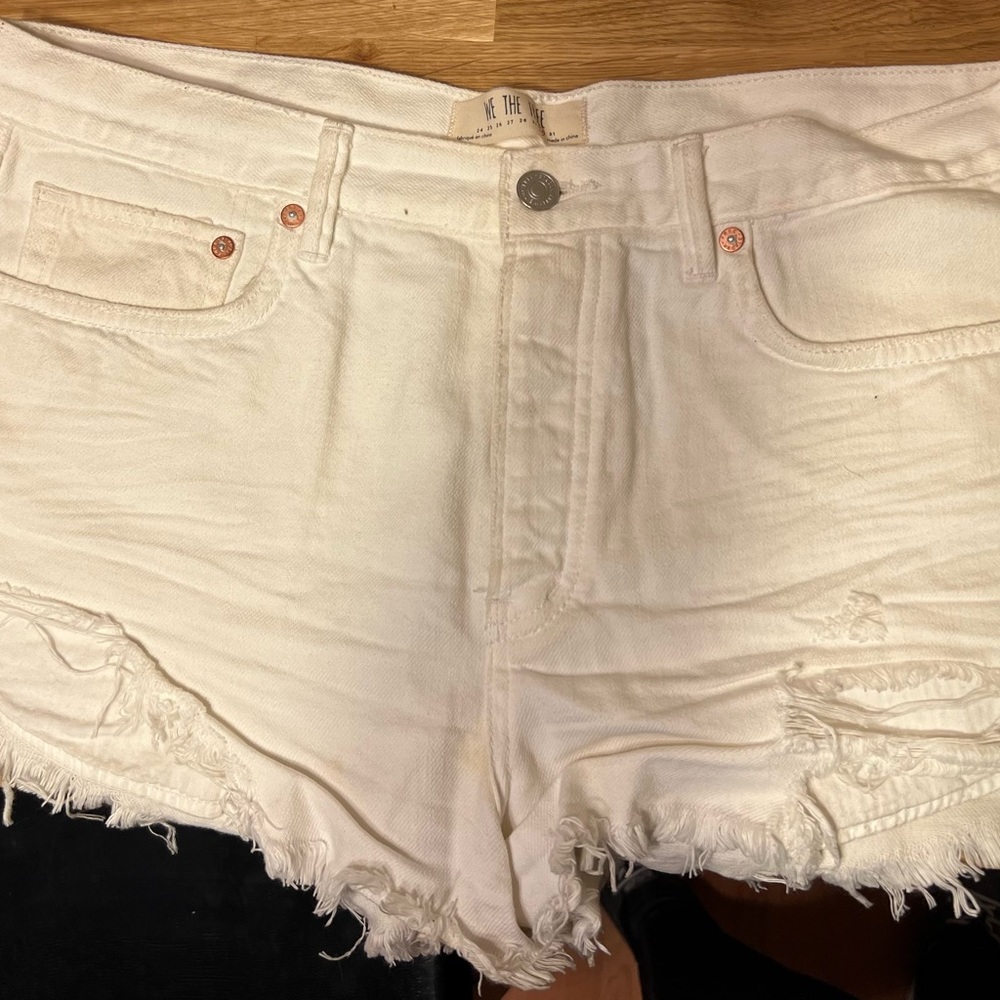 Free People white cut offs! Worn once!